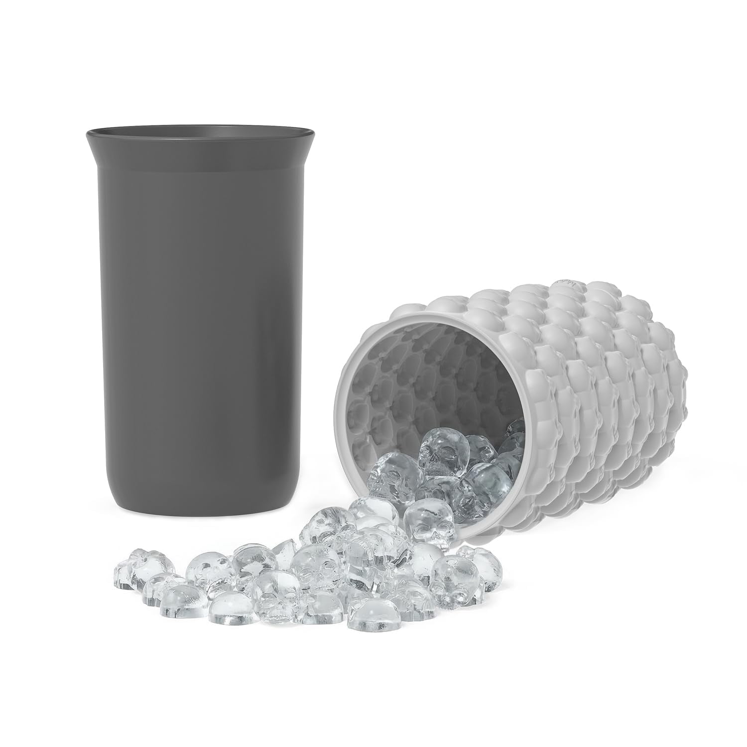 Festive Halloween Drink Ice Mold Unique Skull Shaped Silicone Ice Cube Maker Set