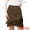 Dark Brown, variant on DARING DIVA Faux Suede Skirt for Women's Vintage High Waist Stretch Bodycon L Dark Brown