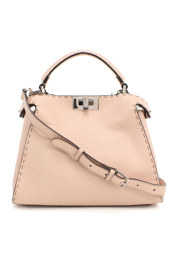 Pre-Owned FENDI handbag 8BN302 2WAY Peekaboo women's pink