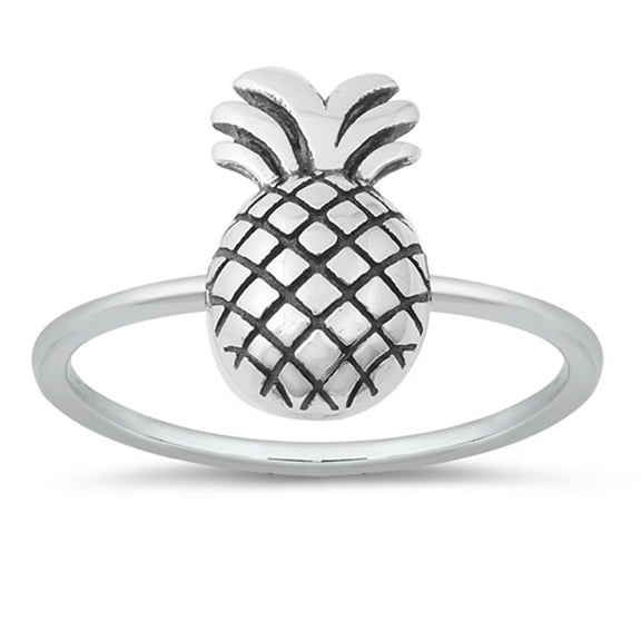 Oxidized Pineapple Ring .925 Solid Sterling Silver Band Jewelry Female Male Unisex Size 9
