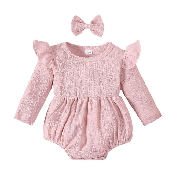 Sngxgn Baby Girls' Short-Sleeve Bodysuits(Pink,6M)