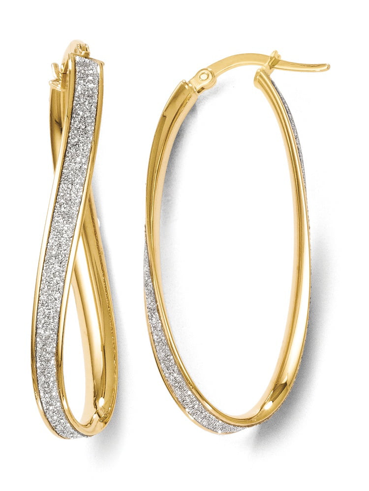 Finejewelers 14k Yellow Gold Polished 3.5mm Oval Hoop Earrings