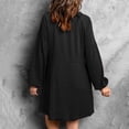 thumbnail image 6 of HAPIMO Women's Cotton Lined Winter Mini Loose Dress Pajamas Solid Color Round Neck Elegant Casual Soft Fleece Trendy Clearance Spring Long Sleeve Black L, 6 of 9