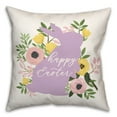thumbnail image 2 of Creative Products Happy Easter Floral Bunny 16 x 16 Spun Poly Pillow, 2 of 3