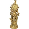 thumbnail image 6 of eSplanade - Radha Krishna Pair Kishan Krishna Murti Idol Statue Sculpture - Brass - 21" Big Size, 6 of 7
