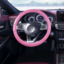 CxhicLuv Steering Wheel Cover, Car Wheel Grip 15 Inch Diamond Decor, Leather, Non-slip – Suitable for Car Interiors, Daily Driving Women, Girls, Hot Pink