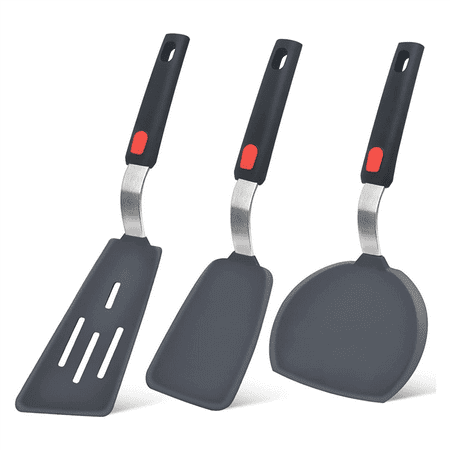 

Silicone Spatula Set of 3 600°F Heat Resistant Spatulas for Nonstick Cookware for Egg Pancake Fish