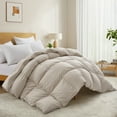 thumbnail image 2 of Peace Nest Premium White Feather Down Comforter Duvet Insert All Warmth Levels Dark Gray Heavy Weight Full - Queen, 2 of 9