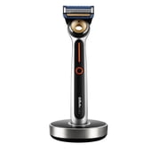 Gillette Labs Men's Heated Razor Starter Kit - 1 Handle, 2 Blade Refills, 1 Charging Dock, Black