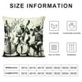 thumbnail image 5 of Orinice  Music Throw Pillow Cushion Cover, Sketch Style of a Jazz Band Playing Instruments and Musical Notes American Print, Decorative Square Accent Pillow Case,  White, 5 of 5