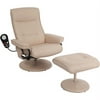 Parchment Massage Chair And Ottoman