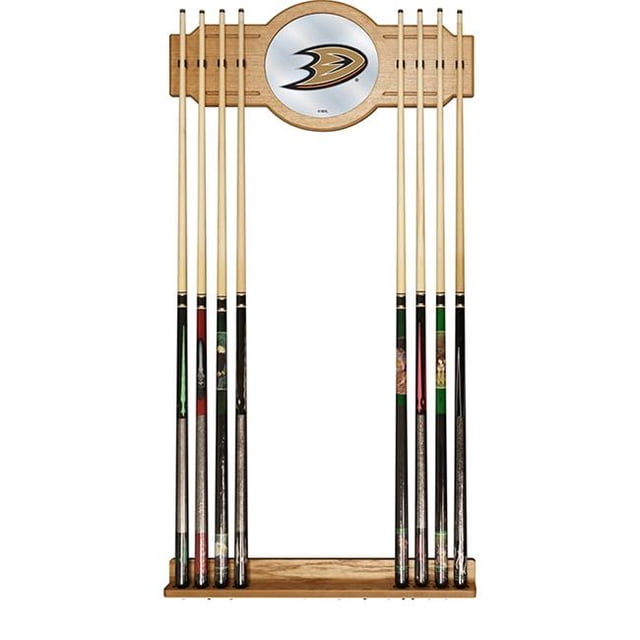 Trademark Global NHL6000-AD2 NHL Cue Rack with Mirror - Anaheim Ducks