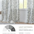 thumbnail image 6 of Curtainking Rustic Look Farmhouse Blue Floral Print Home Back Tab Light Filtering Curtains, 50" x 84" (2 Panels), 6 of 10