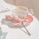 thumbnail image 3 of de Café de Cerámica con Platillo, de Concha de Perla, Lindas Tazas de Café para la Oficina y el Hogar, para Té, Café con Leche, Leche A, 3 of 5