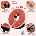 thumbnail image 2 of Donut Brown Dog Cone Collar,Soft Cone Collar for Dogs After Surgery for Large Medium Small Dogs,Pet Inflatable Collar Protective Recovery Donut Collar, M (Neck:9"-12"), 2 of 8
