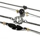 thumbnail image 5 of Pulseras ajustables Jumpingount 4 Uds corazón negro hojas de loto accesorio para el ocio, 5 of 6
