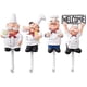 thumbnail image 1 of Paquete de 4 ganchos de pared de figuras de cocinero francés de resina colgador de gancho de soporte de pared decorativo para cocina (estilo surtido) Afortunado Sencillez, 1 of 5