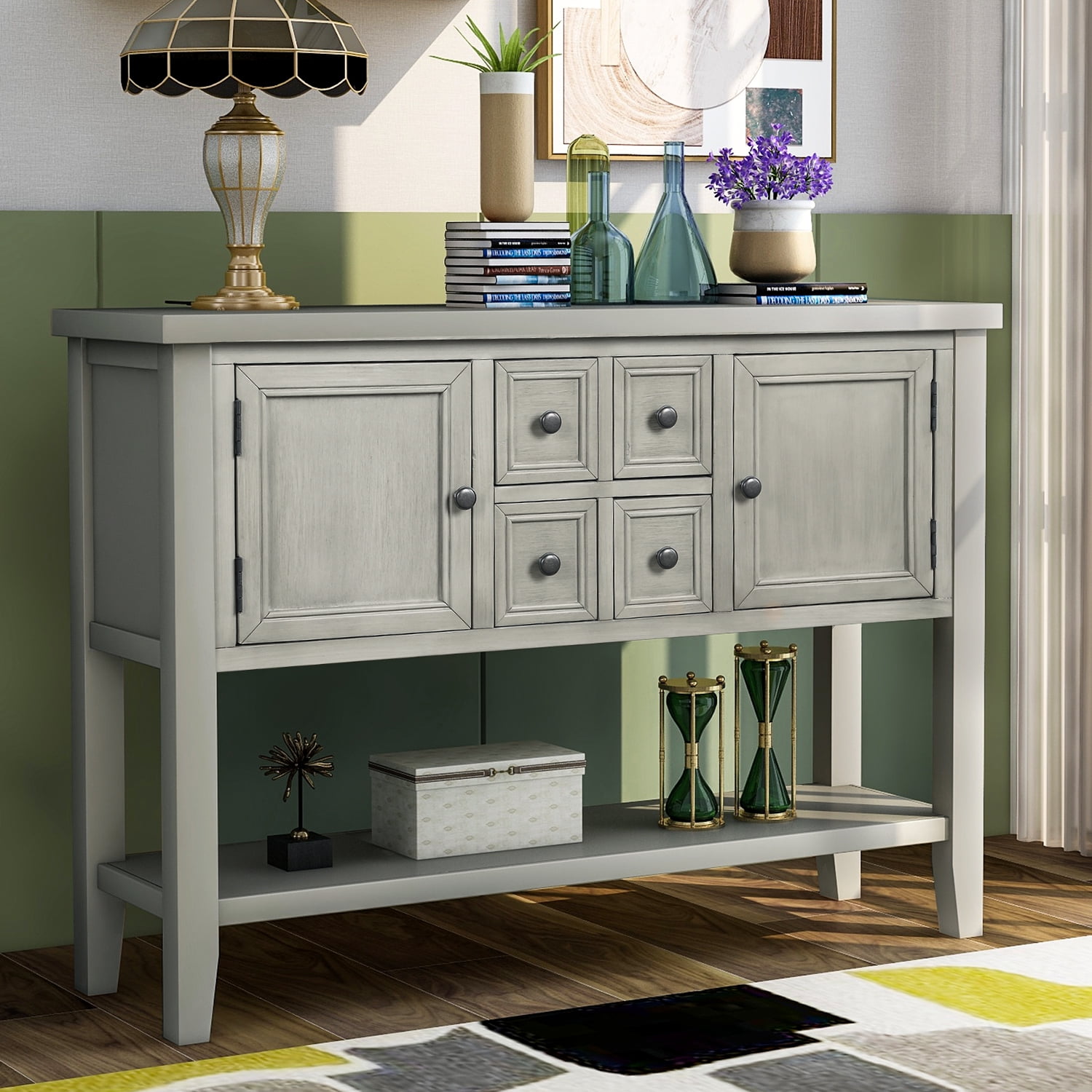 Accent Buffet Sideboard Desk for Kitchen, 46'' x 15'' x 34'' Console