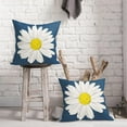 thumbnail image 2 of Daisy Flower Blue Pillow Covers 16x16 Inch White Petal Floral Bloom Decorative Pillow Cases Set of 2 Spring Summer Seasonal Farmhouse Throw Pillows for Cushion Sofa Couch Outdoor, 2 of 6