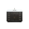 thumbnail image 2 of Abbey 48 in W Black Oak Single Vanity, Carrara Marble Top and Faucet Set, 2 of 3