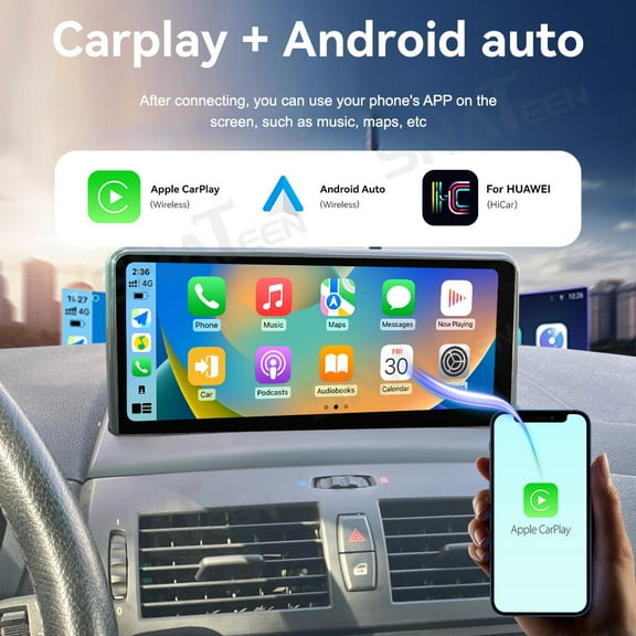 SNATEEN 10.25" Android 13 Car Stereo for BMW X3 E83 2004-2010 Radio Wireless CarPlay & Android Auto | GPS Navigation | HD Multimedia Player