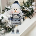 thumbnail image 2 of Blue Christmas Snowman Doll - Cute Rocking Fabric Snowman Figurine for Table Top Decor, Winter Holiday Home Decoration Gift for Family, 2 of 7