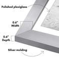 thumbnail image 4 of Americanflat 12x18 Poster Frame with Polished Plexiglass with 11x17 Mat 5 Pack Display Photo Galleria - Silver, 4 of 8