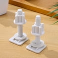 thumbnail image 4 of 2Pcs Plastic Toilet Seat Hinge Bolt Screw with Nuts Set 27x27mm(Random Screw Style), 4 of 5