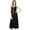 Black, variant on Bimba Women Black Summer Dress Mid Calf Length Custom Casual Dress