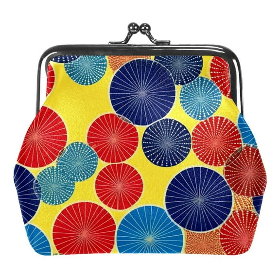 ERJLKXP Colorful Bohemian Flowers Small Coin Purse & Pouchese for Women and Girls,Leather Coin Wallet Travel Essentials for Change, Keys, Lipstick