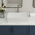 thumbnail image 7 of Logmey 19"x13" White Bathroom Vessel Sink Rectangular Ceramic Sink Porcelain Vanity Basin, 7 of 7