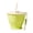 Green, variant on MbugAW Foldable Silicone Cup with Straw, 255ml Reusable Leakproof Travel Mug for Outdoor Family Camping Picnic Use