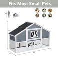 thumbnail image 2 of Backyard 2-Tier Wooden Chicken Coop with 4 Nesting Boxes for 6 Hens, Gray and White, 2 of 8