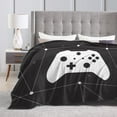 thumbnail image 4 of DouZhe Ultra-Soft Micro Fleece Lightweight Flannel Bed Blanket, Gaming Game Controller Print Cozy Warm Throw Blankets, 50"x40", 4 of 7