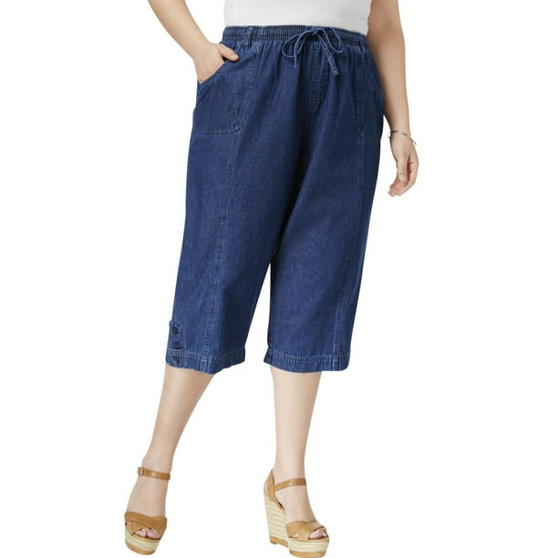 karen scott drawstring capris