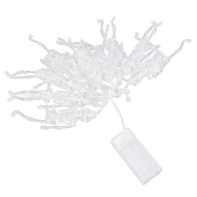 Lámpara de cadena decorativa, cadena de luces LED con esqueleto, luces decorativas, cadena de luces con esqueleto, valor inmejorable