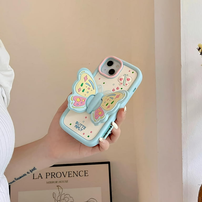 おたまさんWings Phonecase iphone14 Purple Butterfly Phone Case Compatible with iPhone 14 Pro