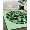 thumbnail image 3 of Ahgly Company Machine Washable Indoor Rectangle Transitional Medium Forest Green Area Rugs, 8' x 10', 3 of 7
