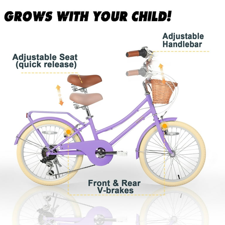 【129】一般車 シティー車 colorful bicycle ホワイト Glerc Missy 20