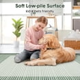 thumbnail image 4 of Memoryfield 5' x 7' Modern Area Rug, Machine Washable, Non-Slip, Non-Shedding, Low-Pile Floor Carpet, for Bedroom, Living Room & Nursery, Green, 4 of 6