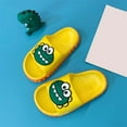 thumbnail image 2 of Povozer Baby Slippers for Boys Summer Shoes for Toddler Girls Kids Slides Slip On Beach Sandals Anti Skid Sole Comfy Boy Girl Pool Shoes Cute Cartoon Slippers for Indoor Outdoor for US 12,Yellow, 2 of 4