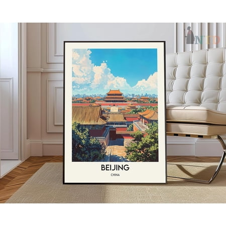 Beijing China City Poster, Unframed Paper Poster 8x10in