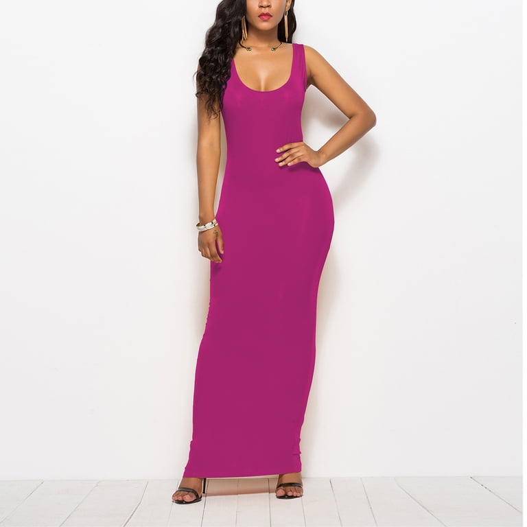 chinese dress ladies Nimsruc Womens Summer Long Dress Casual Slip Sexy Slim Sleeveless Bodycon Maxi  Dresses for Women 2025 BlackB S at Amazon Women's Clothing store
