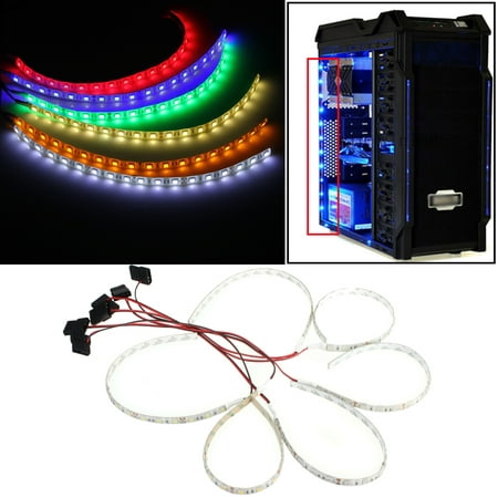 Flexible 5050 18-SMD LED Case Strip Light For PC Computer Case LED Strip DC-12V Red/Blue/Green/Yellow/Pure White/Warm