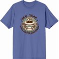 thumbnail image 4 of New Year, Same Coffee Addiction Adult Blue Crew Neck Short Sleeve Tee-XL, 4 of 5