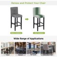 thumbnail image 5 of Deep Green Grey Ombre Bar Stool Cover Set of 6, Modern Abstract Art Gradient Stretch Bar Chair Cover, Removable Washable Pub Counter Stool Chair Slipcover for Kitchen Dining Room Pub Cafe, 5 of 9