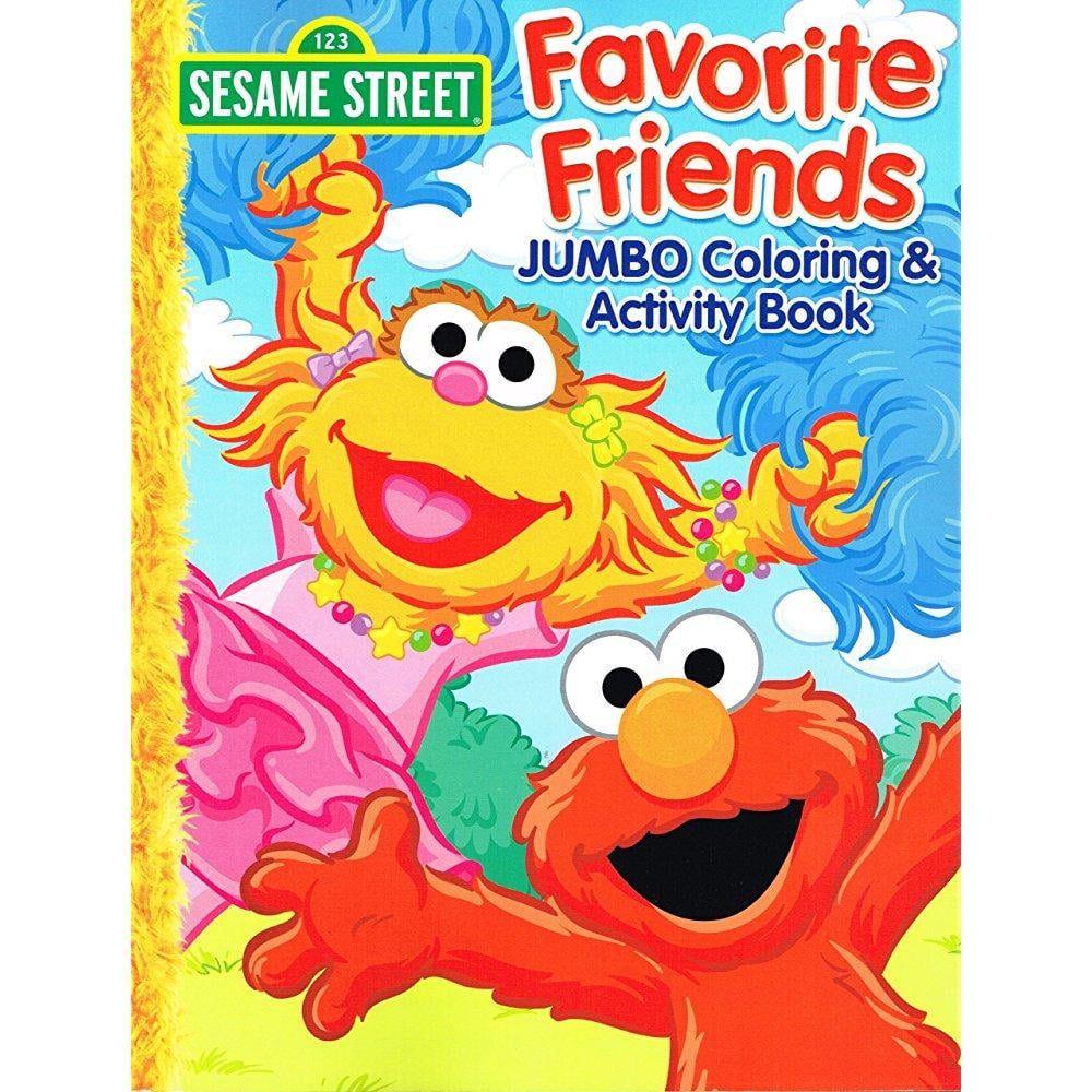 2013 sesame street favorite friends elmo jumbo coloring & activity book