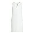 thumbnail image 3 of Time and Tru Women's Cotton Sleeveless Double Cloth Dress, Sizes XS-XXXL, 3 of 5