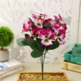 SDJMa Artificial Flowers Outdoor UV Resistant Artificial Pansies Faux Plastic Flower in Bulk