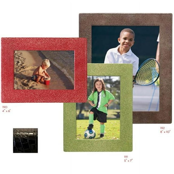 Raika NI 190 BLK 4 x 6 Square Edge Leather Frames - Black